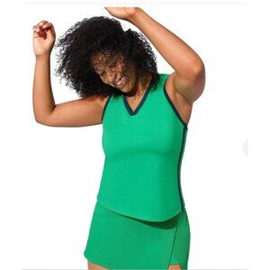 Eleven By Venus Williams Walk The Line Tank Island Green $88 MSRP
